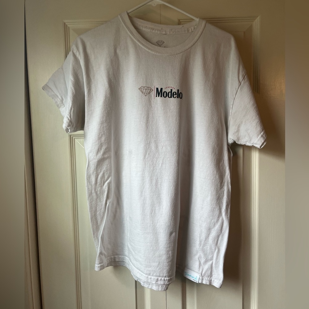 Modelo White Mens T-Shirt Diamond Supply Co.